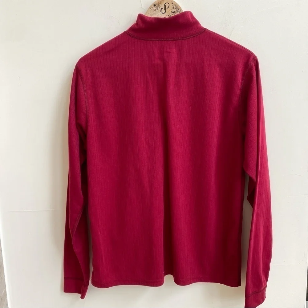 Polarmax Red 1/4 Zip Pullover Mock Neck Womens Size XL Pullover Acclimate Dry